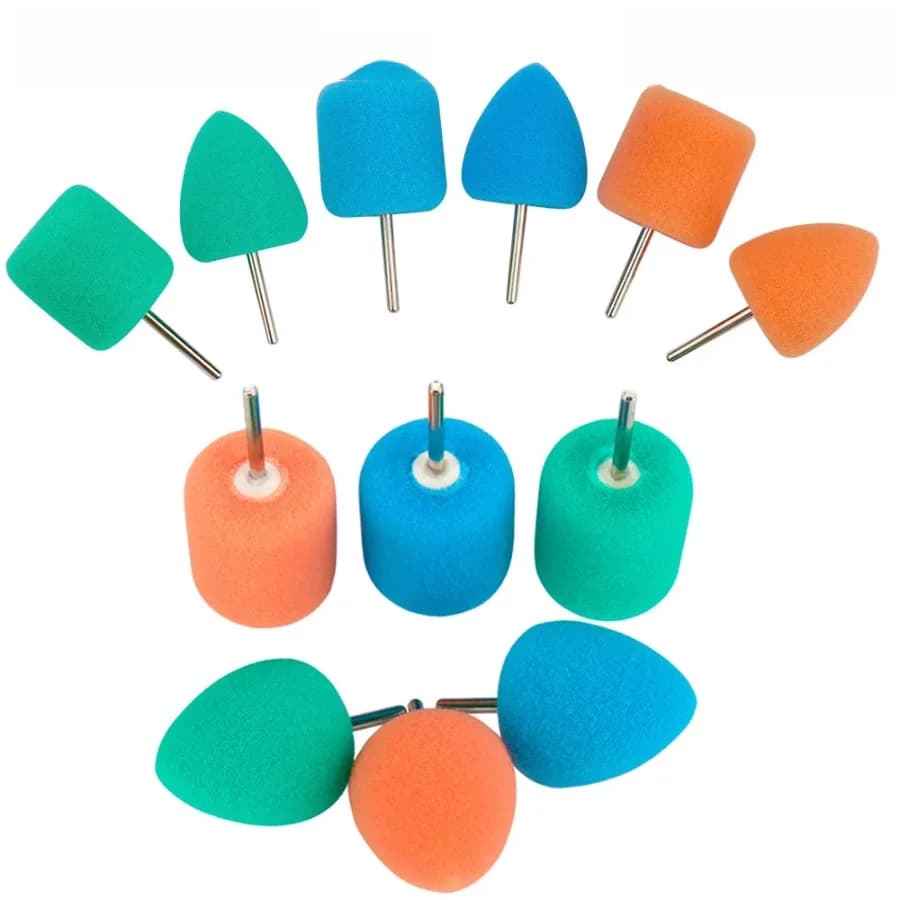 Nuovo Set da 6 Mini Spugne Lucidanti per Auto, Tamponi per Lucidatura Dettagliata per Utensili Rotanti Dremel per la Pulizia di Superfici Metalliche