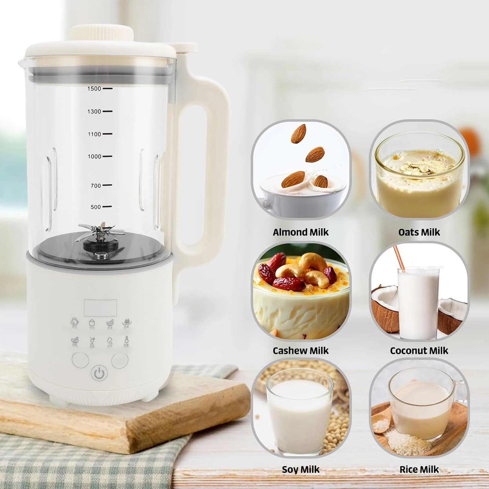 1500ml 120W Automatic Walnut Milk Blender Small Multifunctional Soy Milk Manufacturer For Home