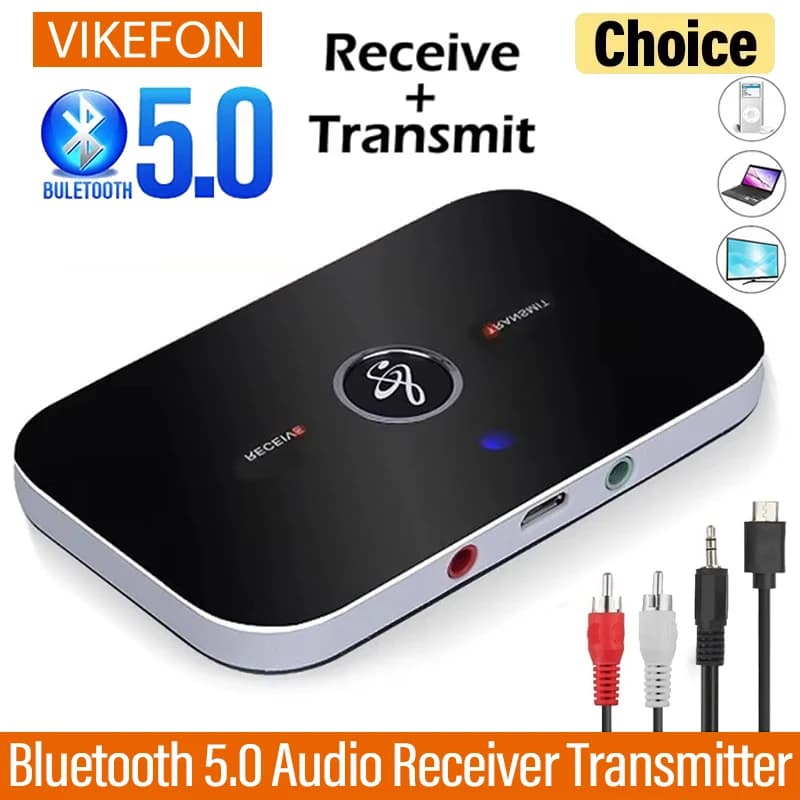 Bluetooth 5.0 Bluetooth Audio Receiver Battery 300Mah Jack AUX 3.5mm Wireless Adapter for TV stereo music Car PC Headphones
