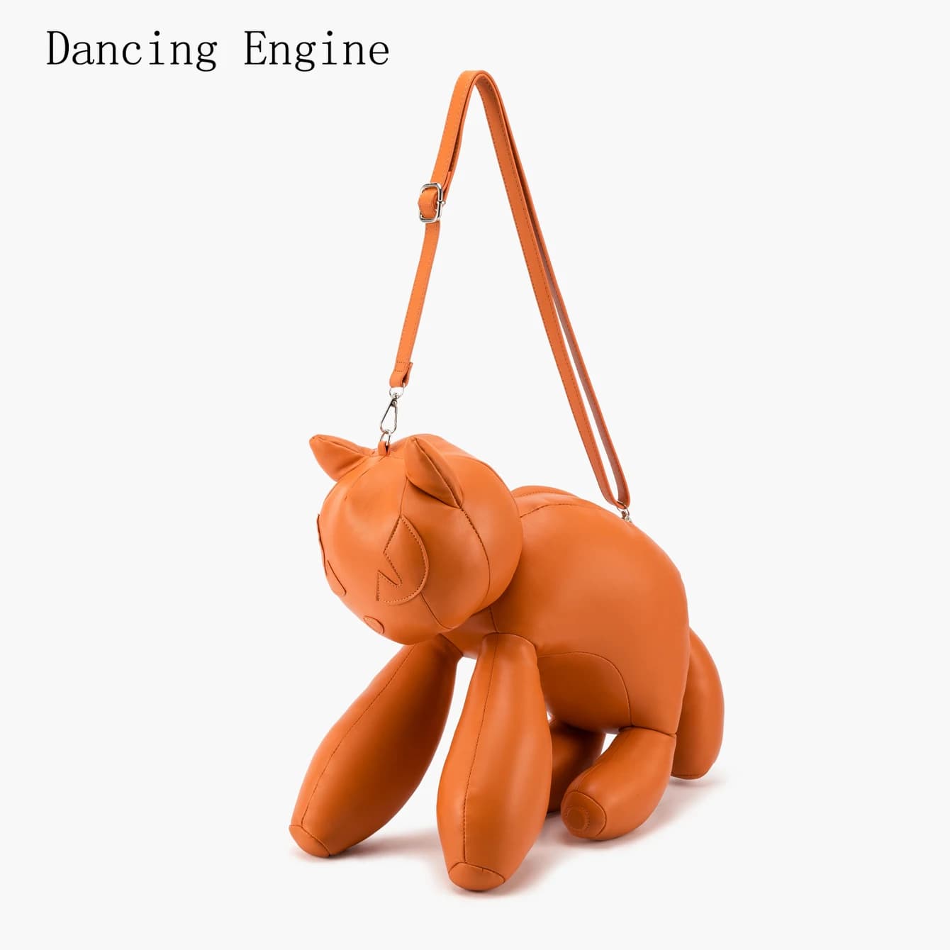 Borse e borsette di lusso, borsa a tracolla 3D a forma di gatto, borsa a spalla da donna di tendenza in pelle PU, forma animale unica.