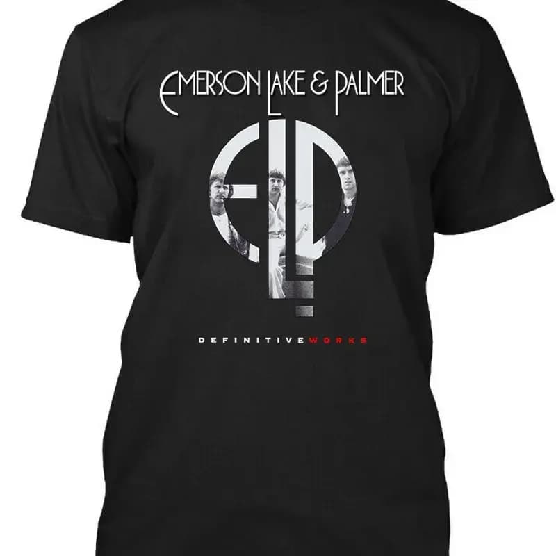 NEW POPULAR Emerson Lake Palmer Definitive Works English Logo T SHIRT S 4XL