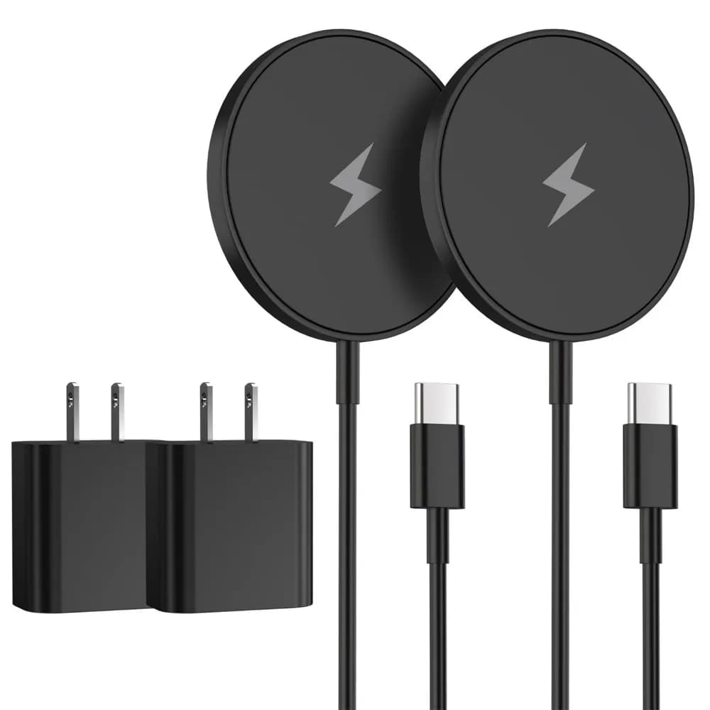 Magnetic Wireless Charger, 6FT Cable for Fast Charging Pad Compatible with iPhone Models and AirPods 3/2/Pro
