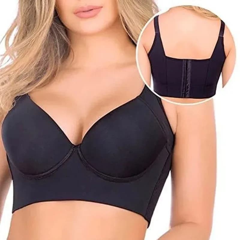 Reggiseno a coppa profonda da donna Nascondi la schiena Biancheria intima grassa Copertura posteriore completa Reggiseno push up taglie forti