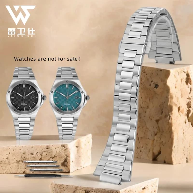 13.5mm convex end strap for IWC Engineer IW328901 IW328903 W328904 stainless steel watchband for men's 316 Solid metal bracelets