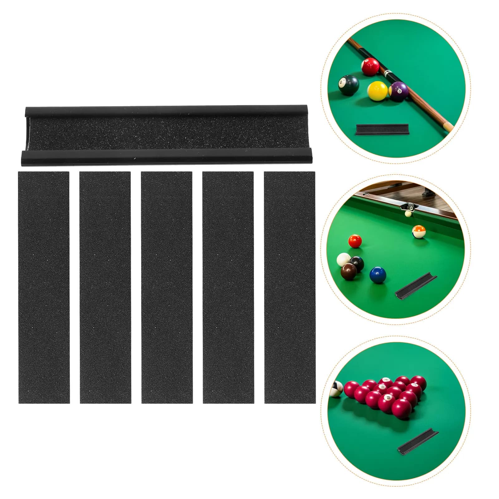 Set di 1 strumento per lucidare la punta della stecca da biliardo, lima in plastica, levigatore, modellatore, accessorio per la riparazione della punta della stecca da snooker, nero