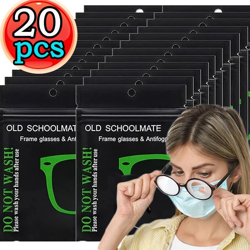 Reusable 1-20-piece anti-foging glasses Pre-humidified anti-fog cloth for glasses wipes for glasses prevent dressing for glasses swim