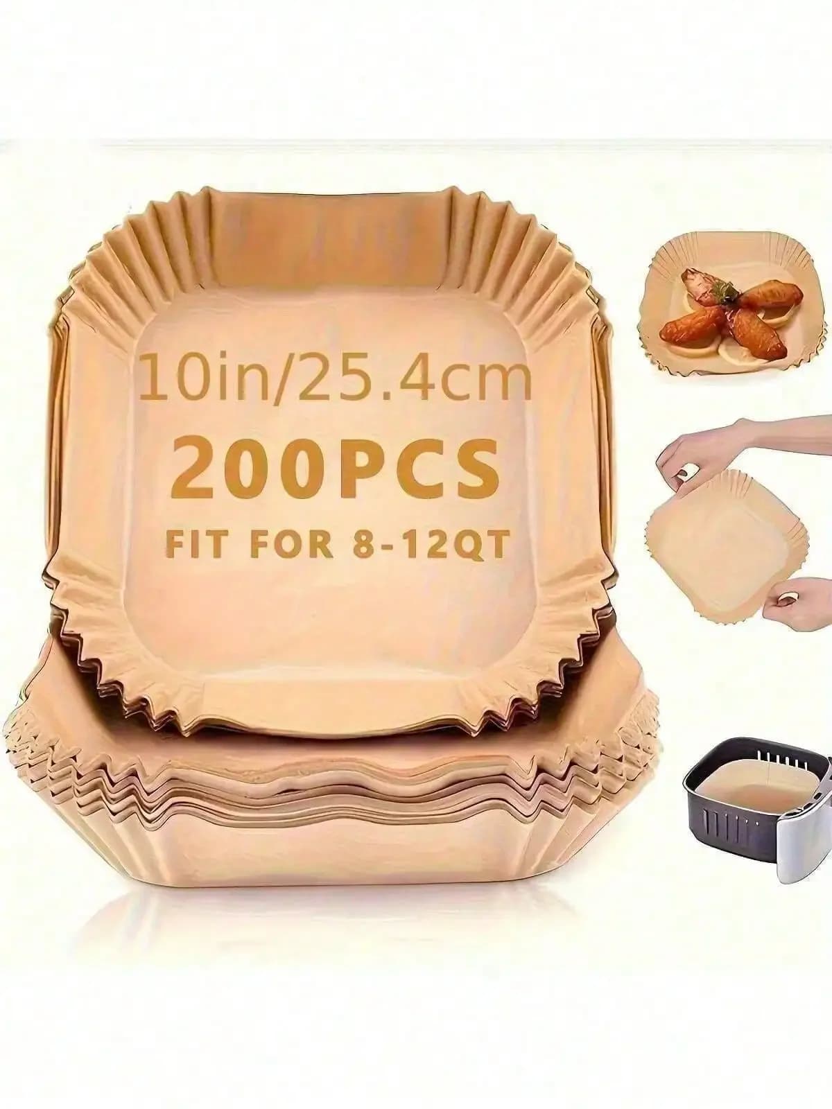 Square Air Fryer Mat - Non-stick Baking Card, suitable for air fryer, perfect for cooking and using in microwave, - Free delivery