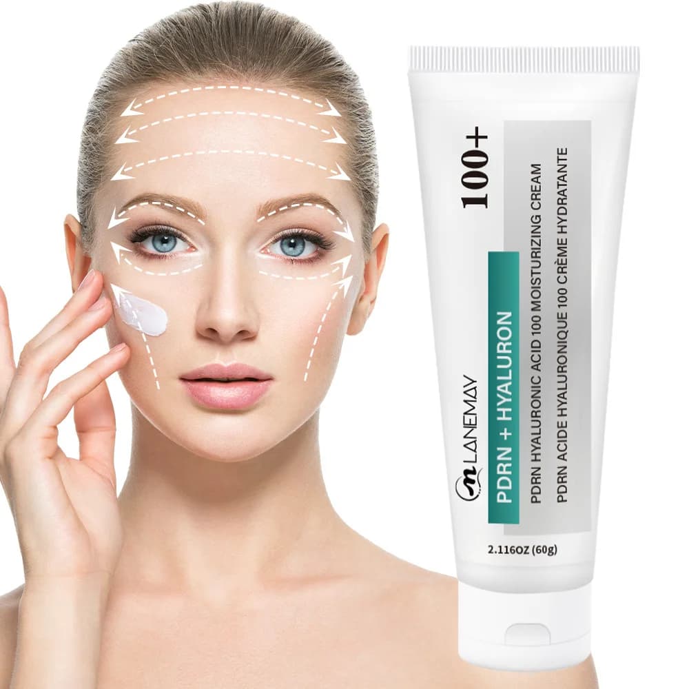 PDRN + Hyaluronic AcidMoisturizing Cream – Glow-Boosting Hydration Formula with Hydrolyzed Collagen for Deep Moisture Plumping.