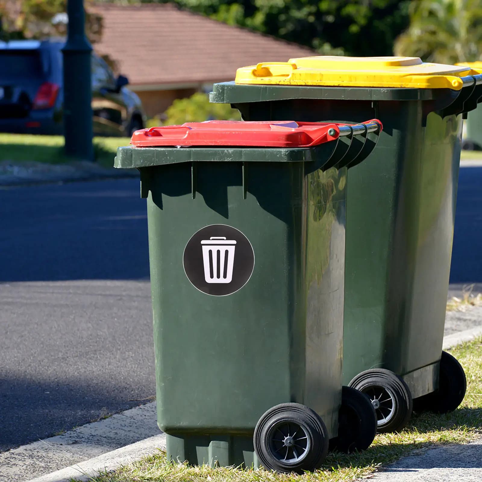 6 Pezzi Adesivi per la Classificazione dei Rifiuti, Etichette per il Riciclo Riutilizzabili e Impermeabili per Cucina, Ufficio, Scuola, Contenitori per Rifiuti e Smistamento dei Rifiuti