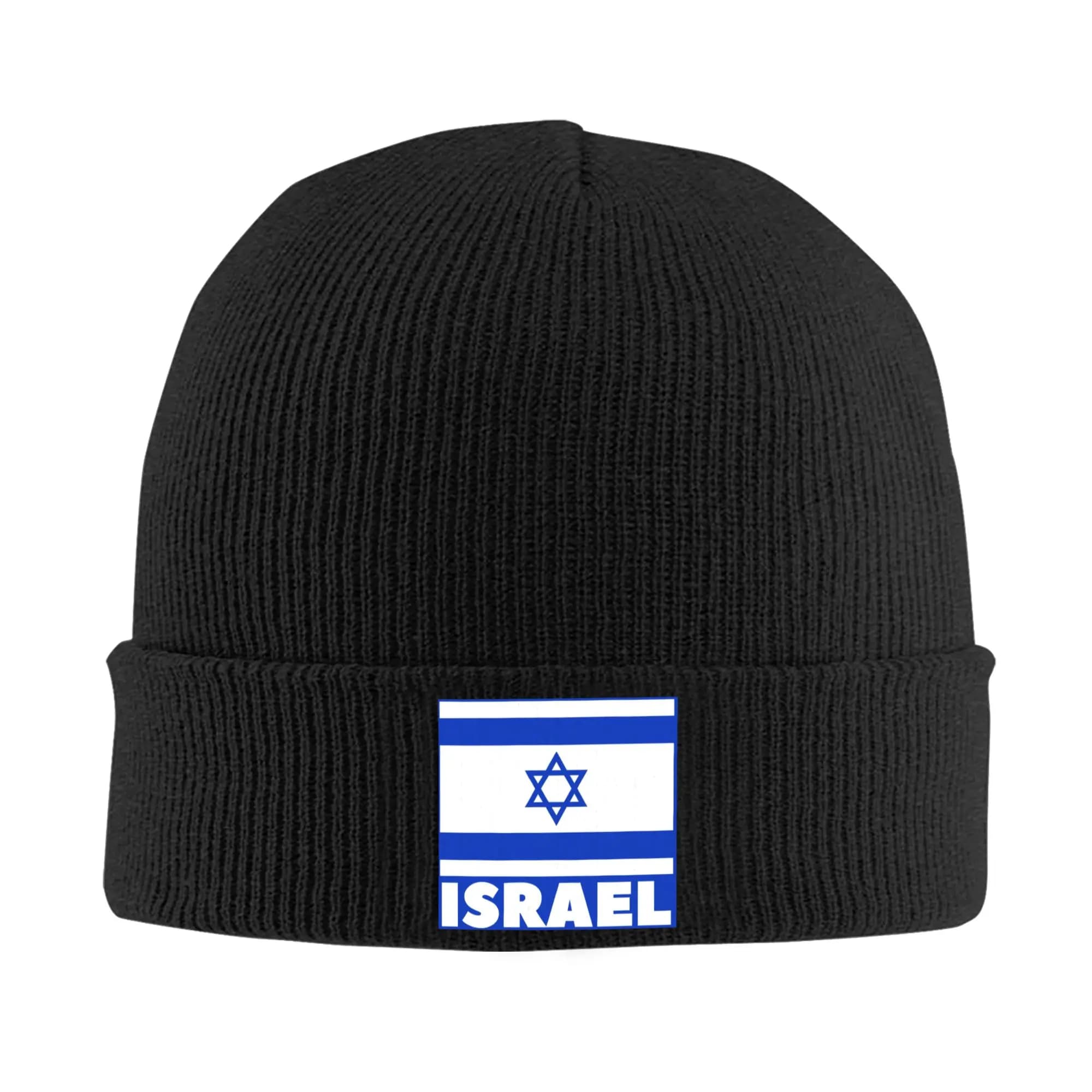 Hat with Israeli Flag, Berretto Hip Hop Maglia, Unisex, with Star of David, Hot Winter Hat