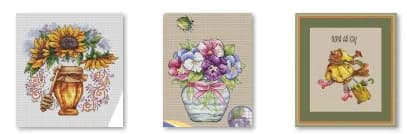 Cross Stitch set Cross Stitch Kits, Embroidery Sets, Knitting Needles Embroidery, Flowers and cars 21-28
