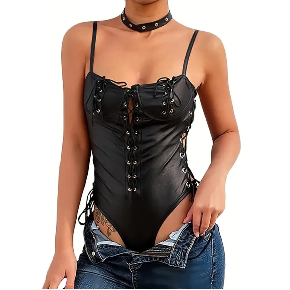 Body da Donna, Tuta Intera, Pigiama, Lingerie Sexy, Romper Economico, Playsuit in Pelle e Vinile