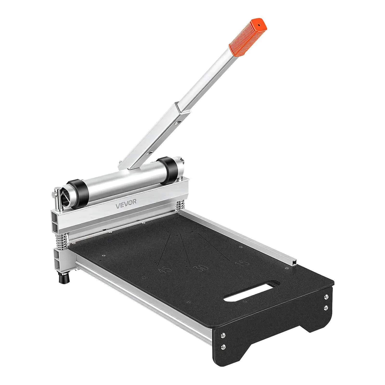 Taglierina per pavimenti in vinile da 13 pollici, taglierina per pavimenti in laminato spessore 12 mm con 15 lame ° /30 ° /45 ° Impostazioni di Angolazione Regolabili, Ruote Flessibili