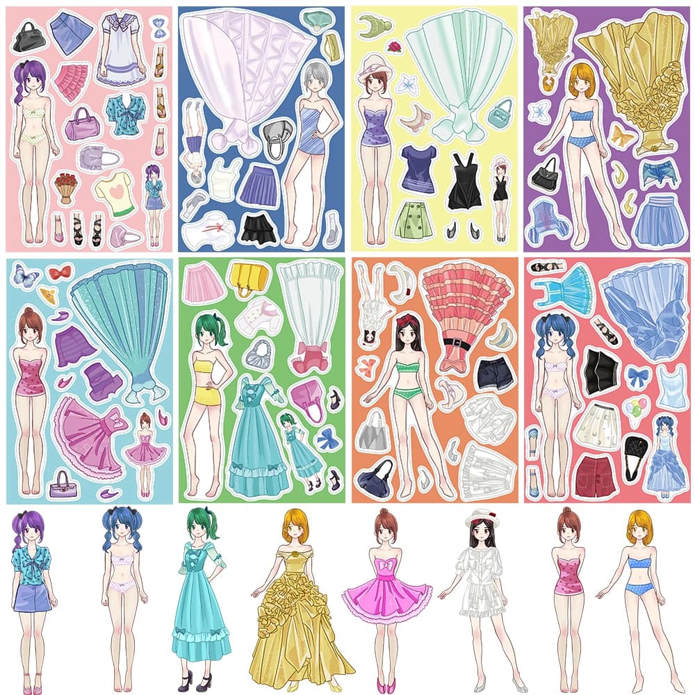 8 Pezzi Adesivi Nostalgici Cool per Telefono, Laptop, Bagagli, Cartoleria Estetica Harajuku, Stile Cartoon e Caffè