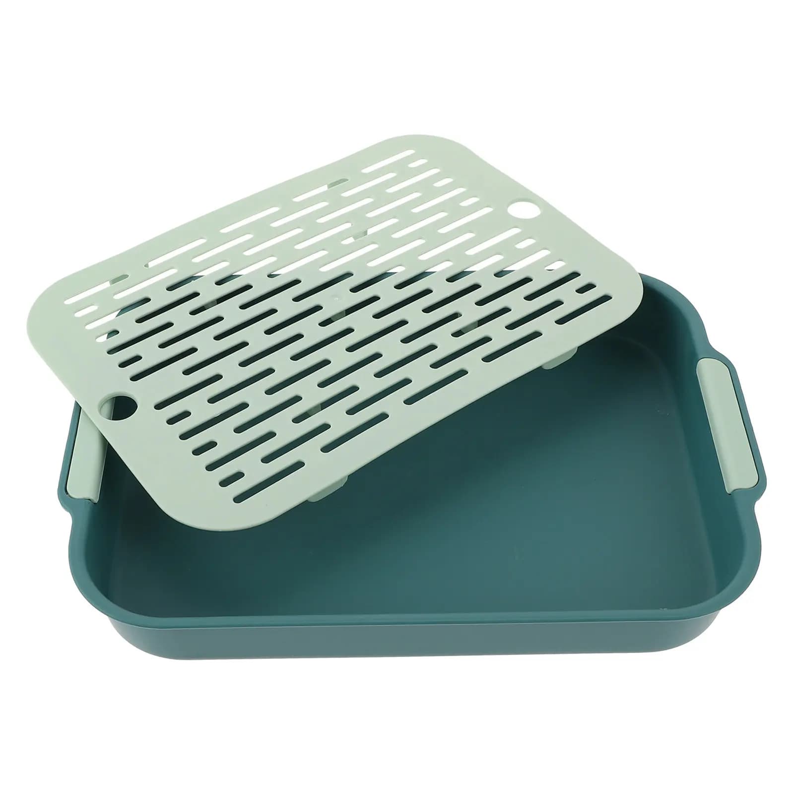 1pcs Rabbit Litter Box Small Pet Toilet Tray Potty Bunnie Corner Toilet Box For Ferret Hamster Dragon Cat Guinea Pig Dutch Pig