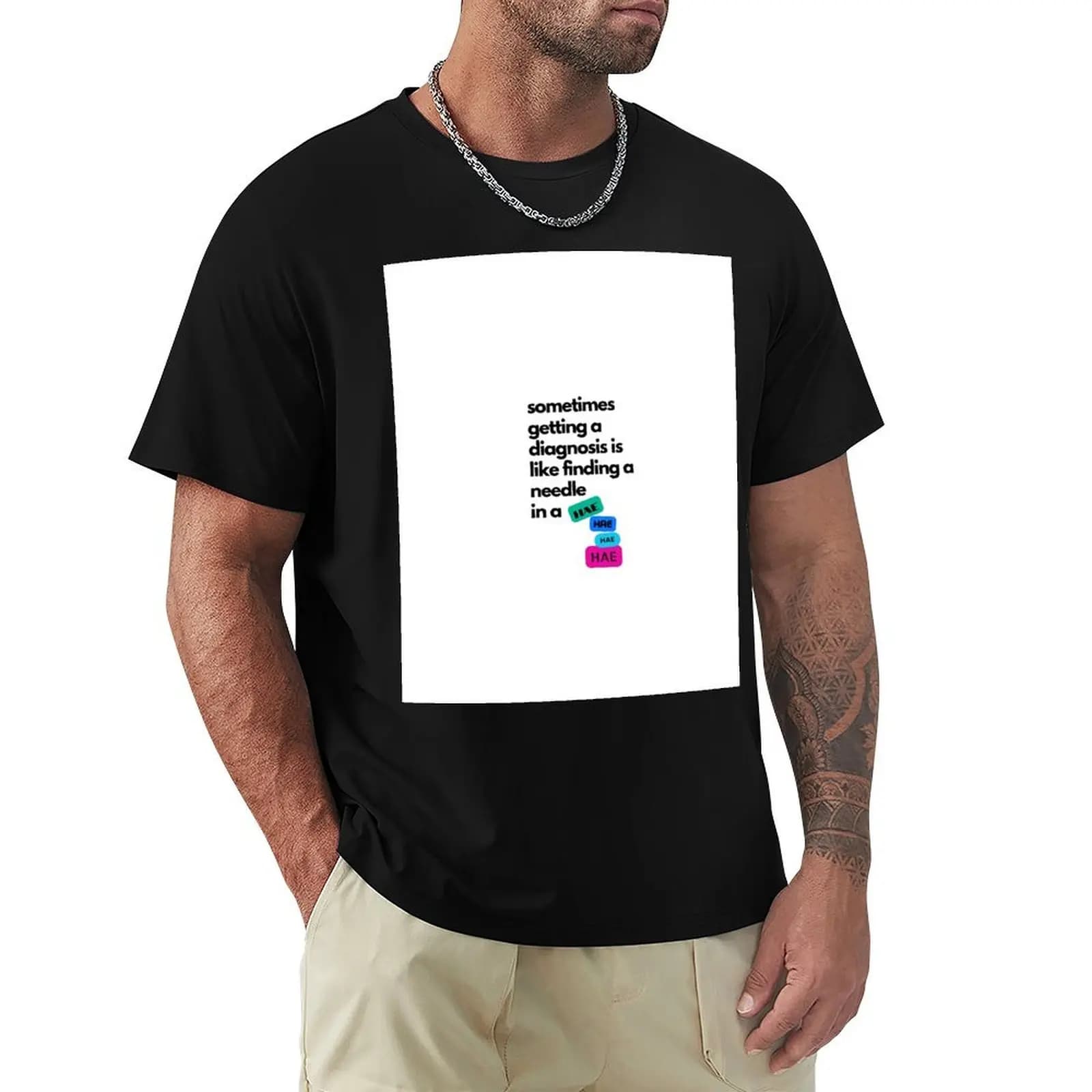 T-shirt A Needle in a HAEstack, semplice, trendy e casual