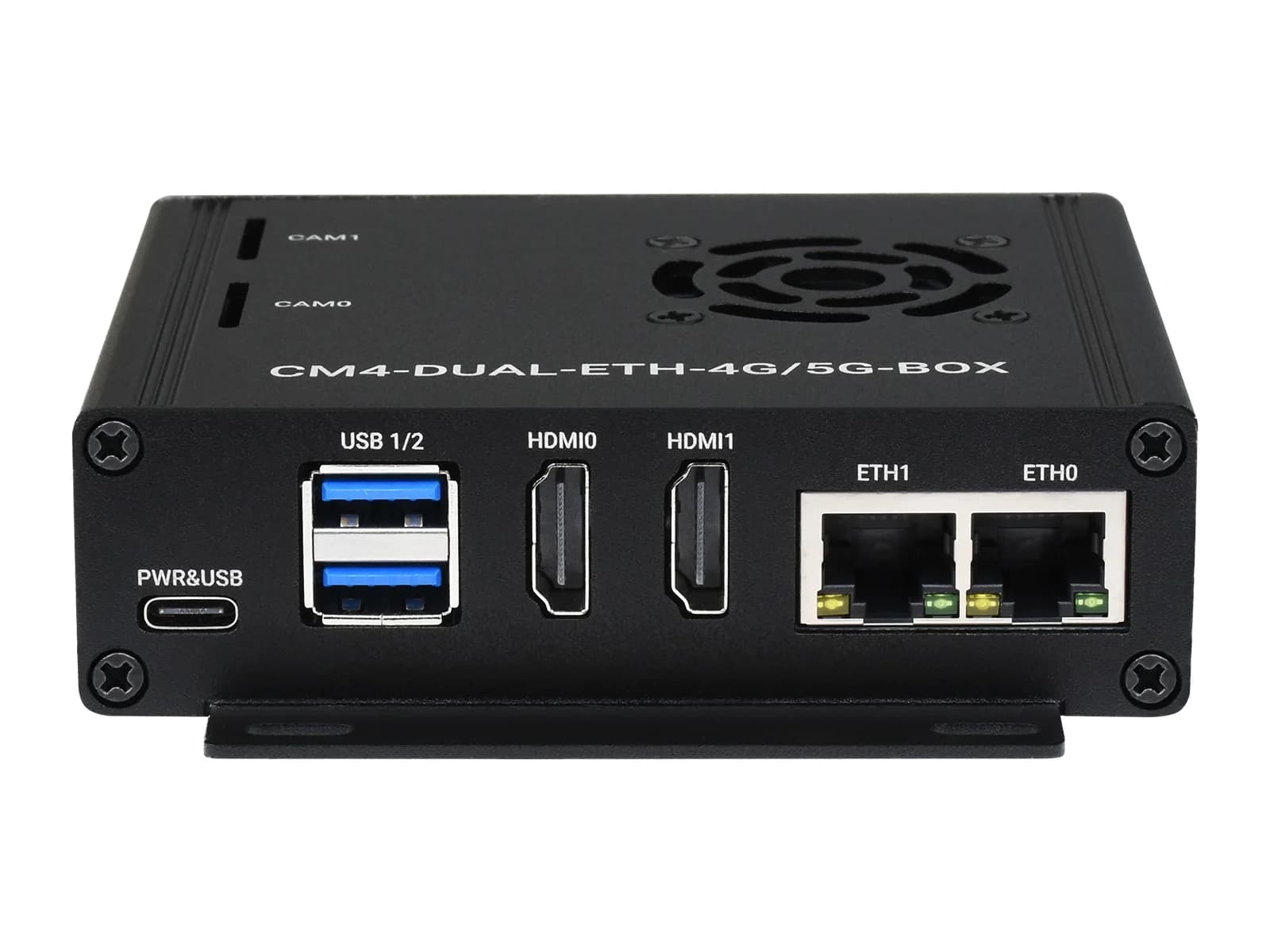Minicomputer doppio Gigabit Ethernet 5G/4G basato su Raspberry Pi Compute Module 4 (NON incluso), custodia in metallo, con ventola di raffreddamento