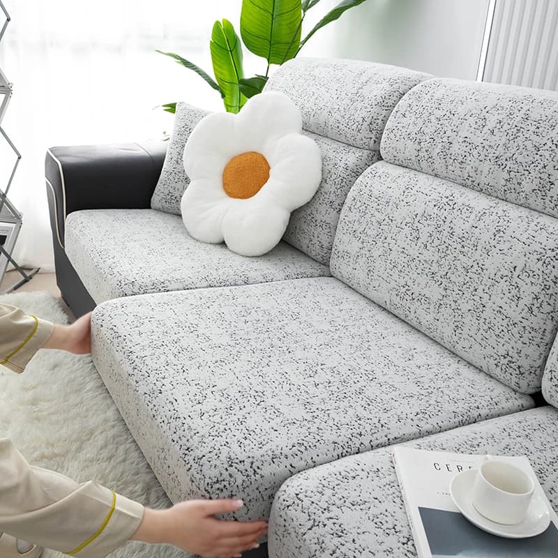 Jacquard plush cover Elastic sofa cover for living room furniture Seat cover for removable sofa for pets