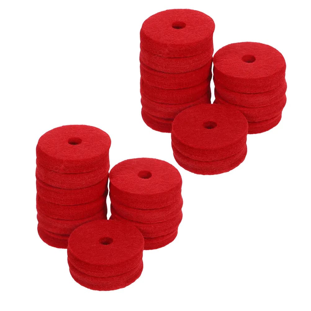 24Pcs Cymbal Felt Pads Double Layer Thick Noise Reduction Enhanced Stability Stand Drum Cymbal Replacement Accessory Felt
