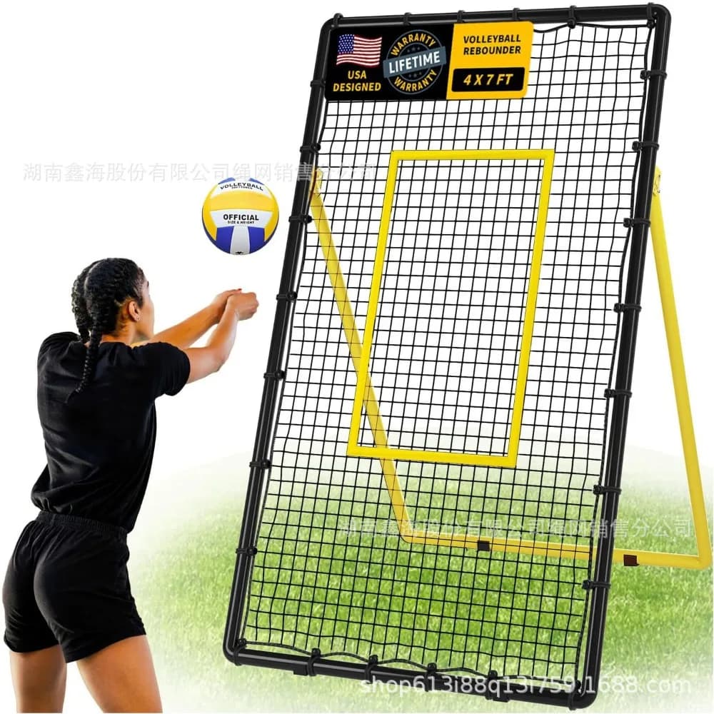 Rete da rimbalzo per pallavolo, calcio, baseball, allenamento in campus, allenamento, rete da rimbalzo portatile per esterni