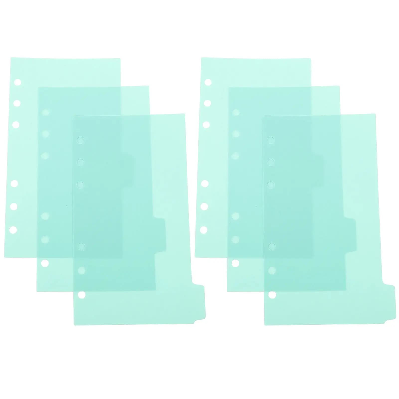 6 Fogli Divisori Estetici per Raccoglitori A6, Pagine Divisorie a Sei Fori, Forniture Carine per Planner, Divisori in Plastica per Quaderni