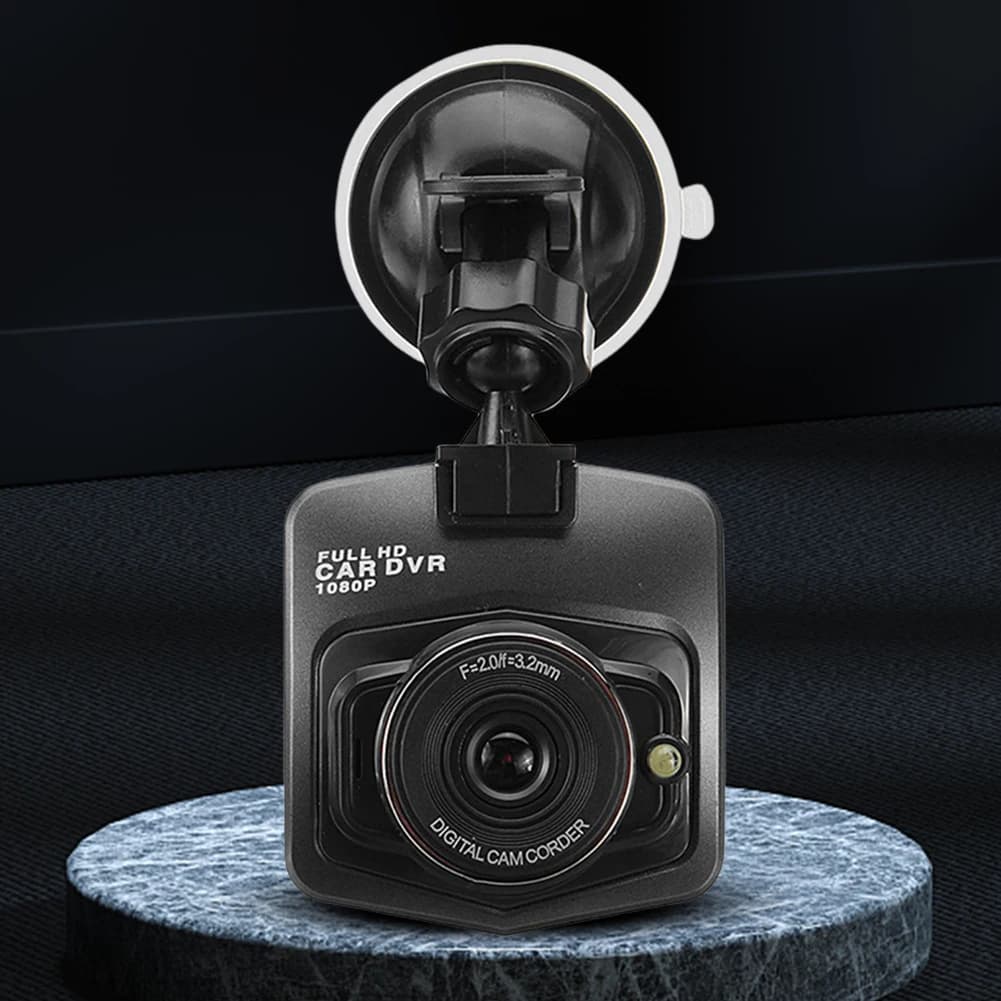 Dash Cam Suction Cup HD 1080P Vehicle Video Recorder Night Vision Driver Recorder 2.4 Inch LCD Screen G-Sensor Circle Recording