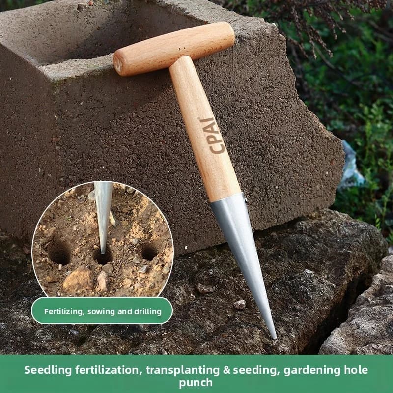 Punzoneria per semina, trasferimento piantine, concimazione, attrezzi da giardinaggio in acciaio inossidabile, piantumazione ortaggi, seminatrice per fiori, attrezzo per piantine