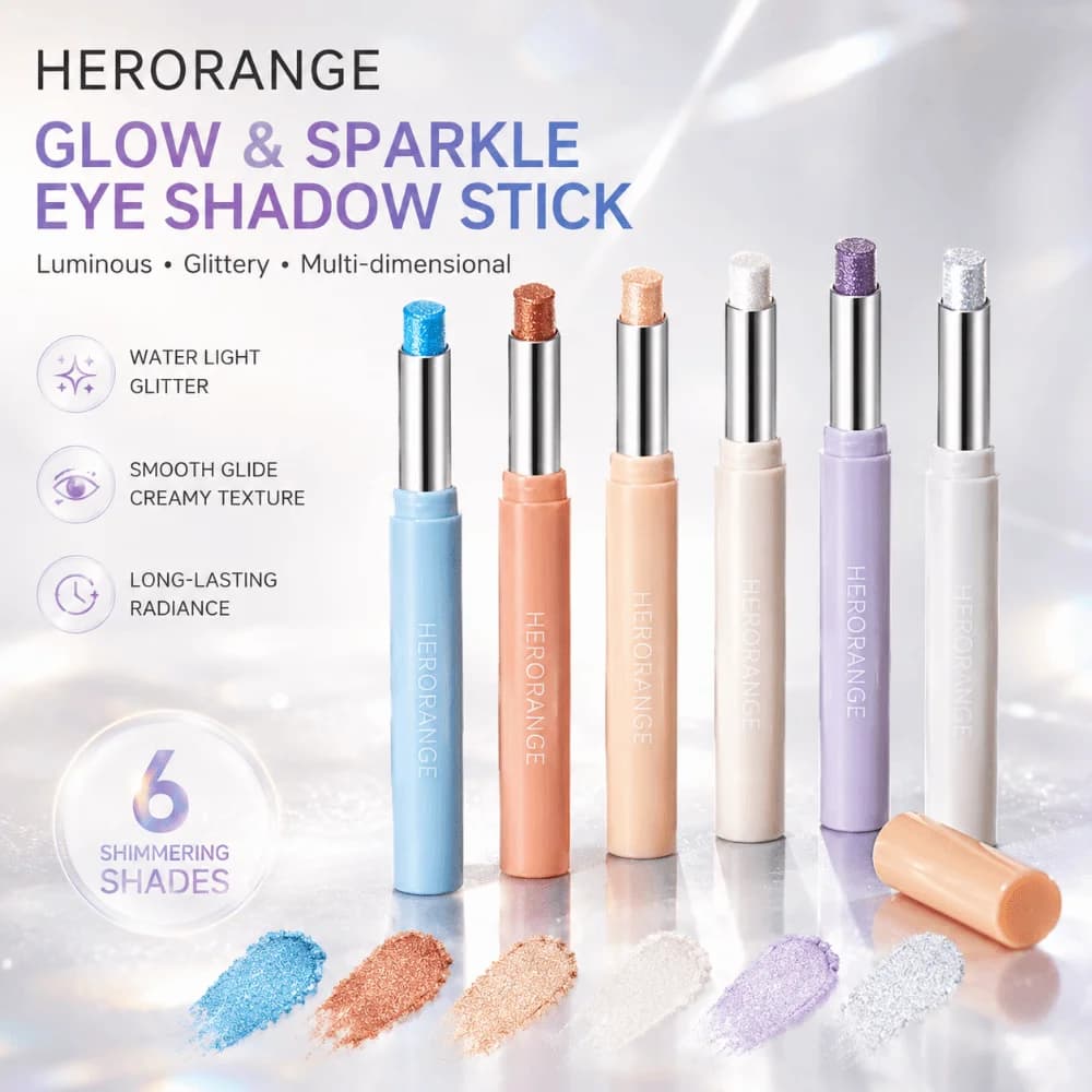 Bling Pearlescent Glitter Highlighter ‌Sparkling ‌Waterproof Eye Shadow Pen Lasting High Gloss Silkworm Pencil‌ Women Cosmetic