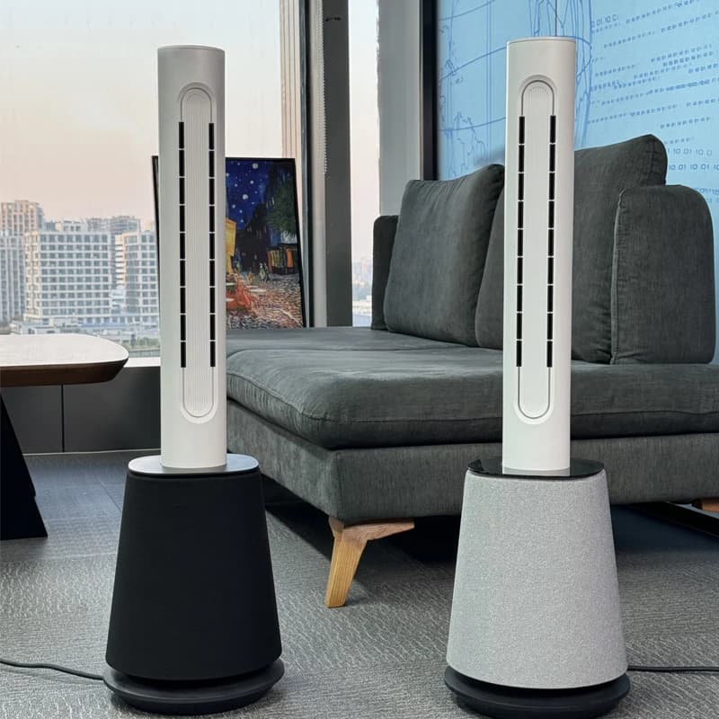 Riscaldatore a torre senza lama Purificatore d'aria elettrico Ventilatore senza lama Essiccatori per animali domestici e futoni Rimuovi gli odori Riscaldatore a ventola con luce