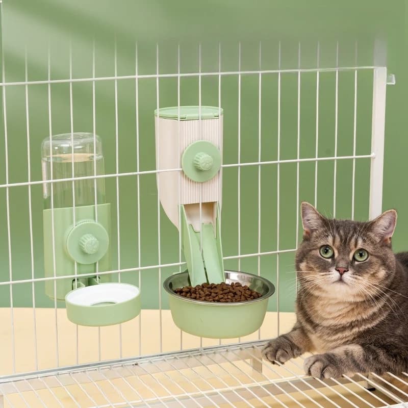Ciotola AA per Cani, Ciotola Rimovibile in Acciaio Inossidabile per Alimenti e Acqua, da Appendere a Gabbie e Recinti, per Cuccioli, Cani di Taglia Media, Gatti e Conigli