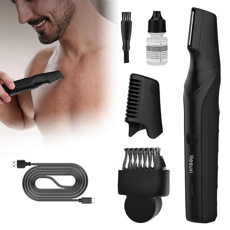 Electric haircut for the body for men, wireless waterproof shaver Portable pubic haircut for sensitive area pubic ball/groin