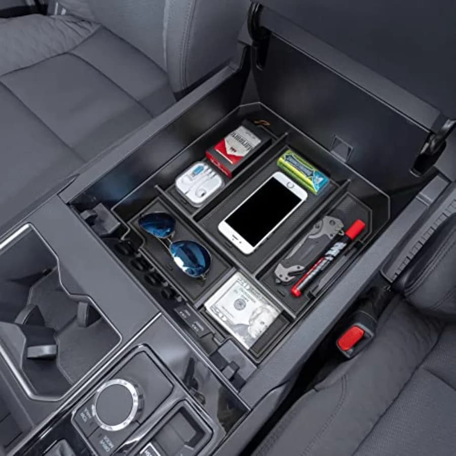 Center Console Organizer Compatible with 2022-2025 2026 Toyota Tundra Accessories and 2023-2026 toyota sequoia Armrest Secondar