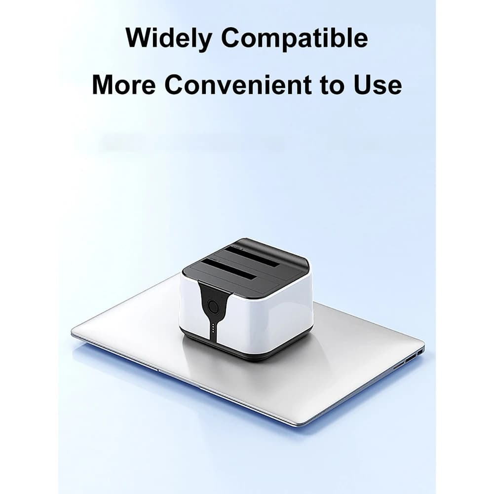 Docking station per HDD Dual Bay Clone offline con un clic SATA a USB 3.0 Docking station per HDD SSD da 2,5/3,5 pollici