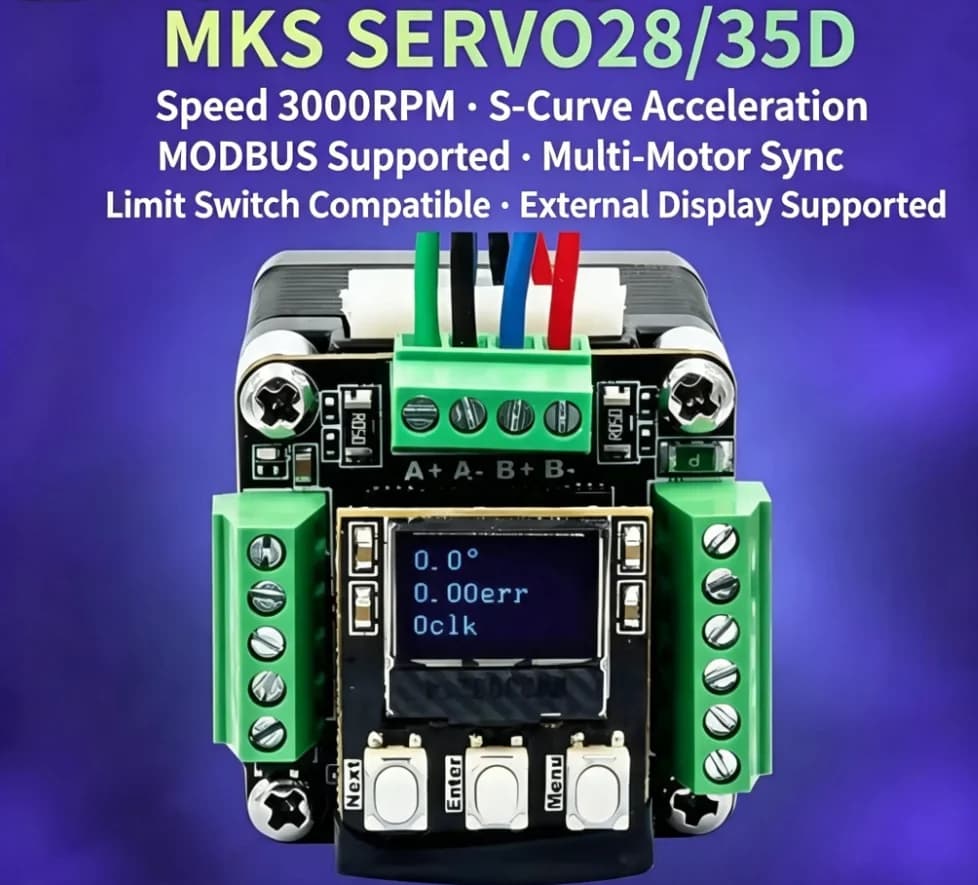 Makerbase MKS SERVO28D35D 2835mm Closed Loop Stepper Motor Driver RS485 CAN MODBUS FOC Controller for CNC 3D Printer
