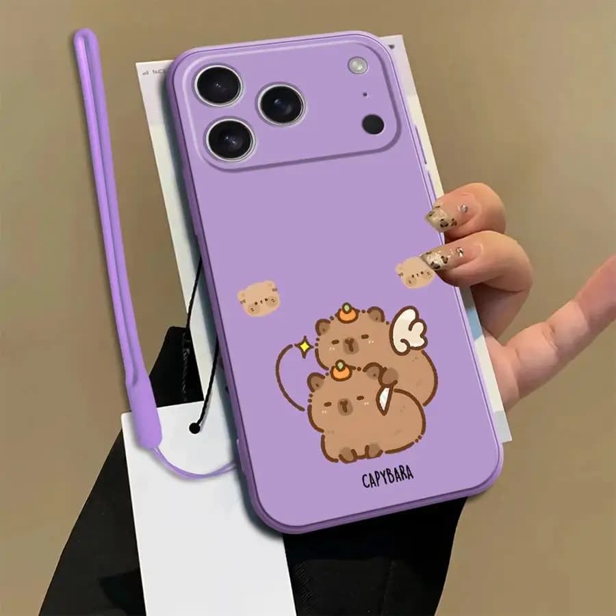 Cover per Apple iPhone 17 Pro Max Air 16 17e 7 8 XS XR 11 15 12 Plus 13 Mini - Simpatico Porcellino d'India