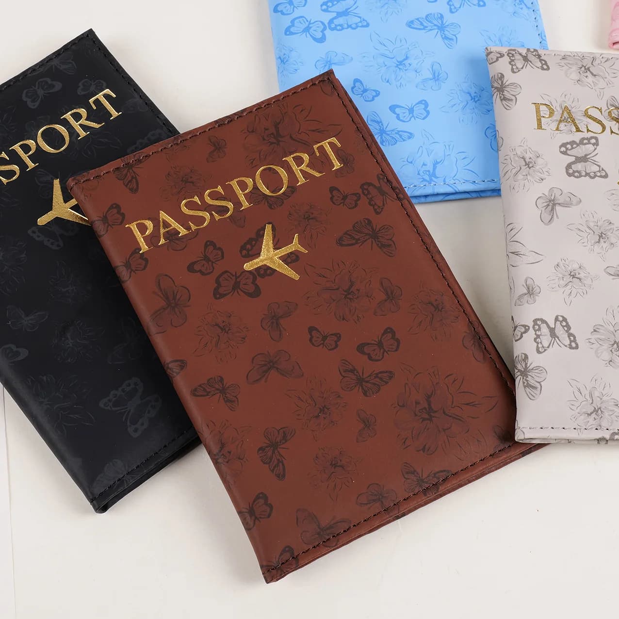 New Travel Passport Holder Cover Case for Women Men PU Leather Card Ticket Passport Covers Holder Protective Accessories