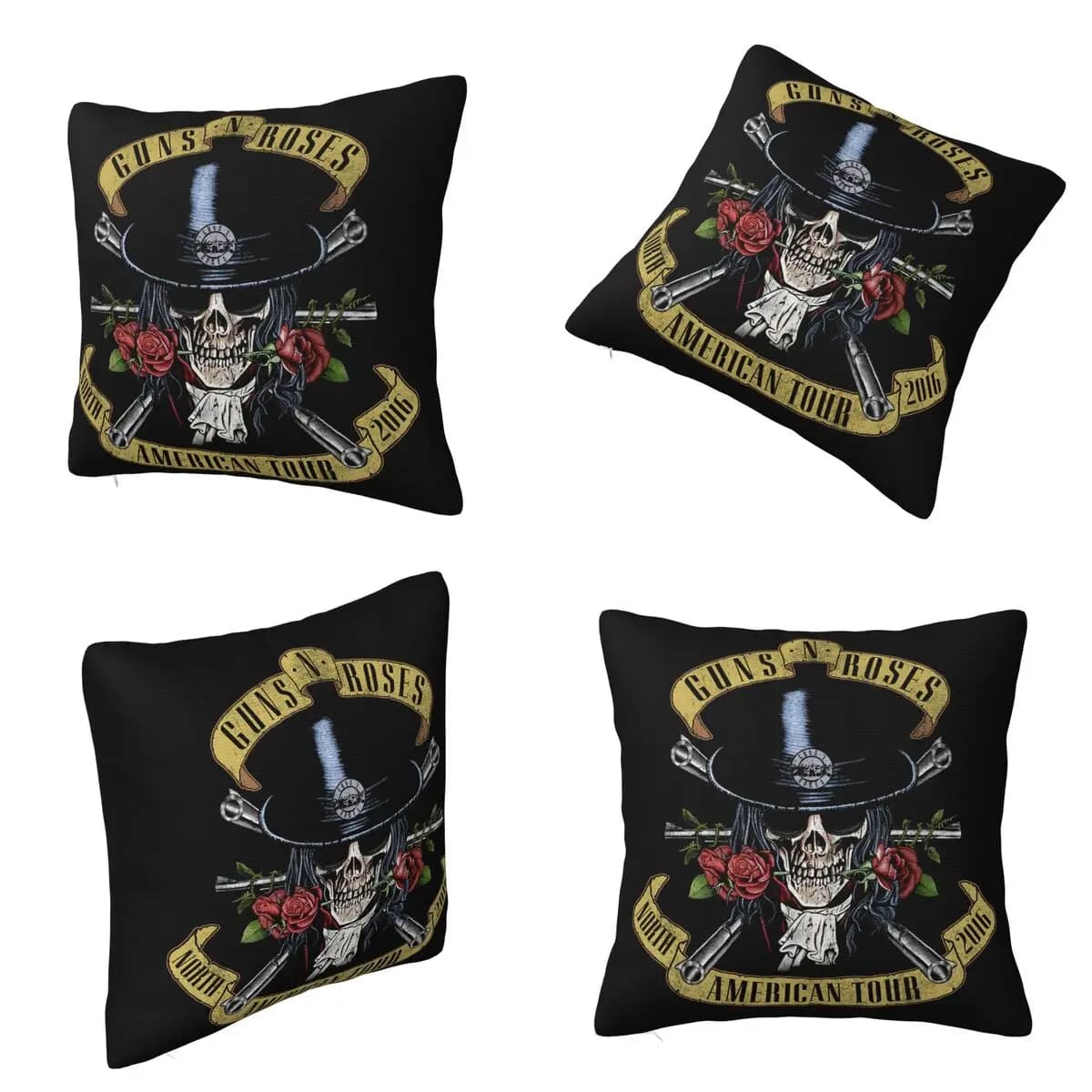 Guns N Rose Heavy Metal Steampunk Music Federa quadrata Federa per cuscino Federa per cuscino per divano di casa Soggiorno