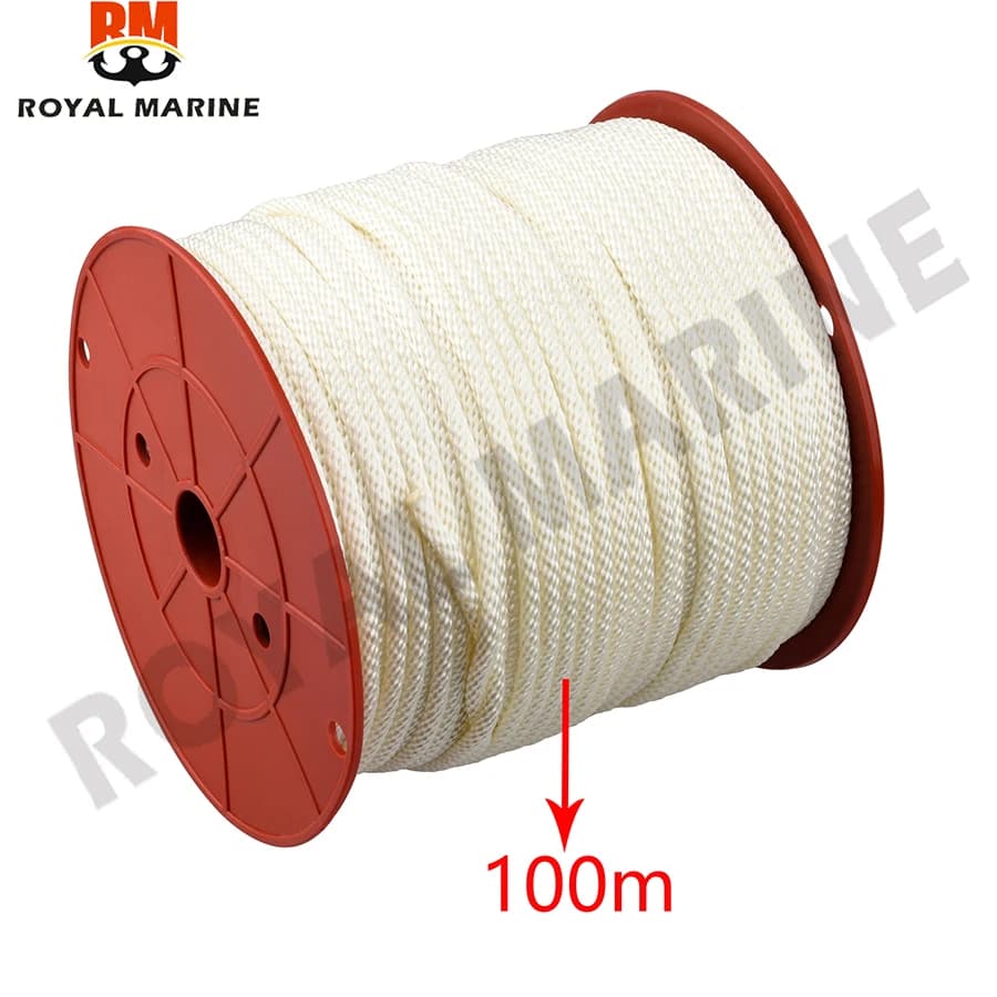 Corda di avviamento in nylon per motore fuoribordo 90790-48194 100M 6MM per motore fuoribordo Yamaha 90790-48194-00 Ricambio per motore nautico