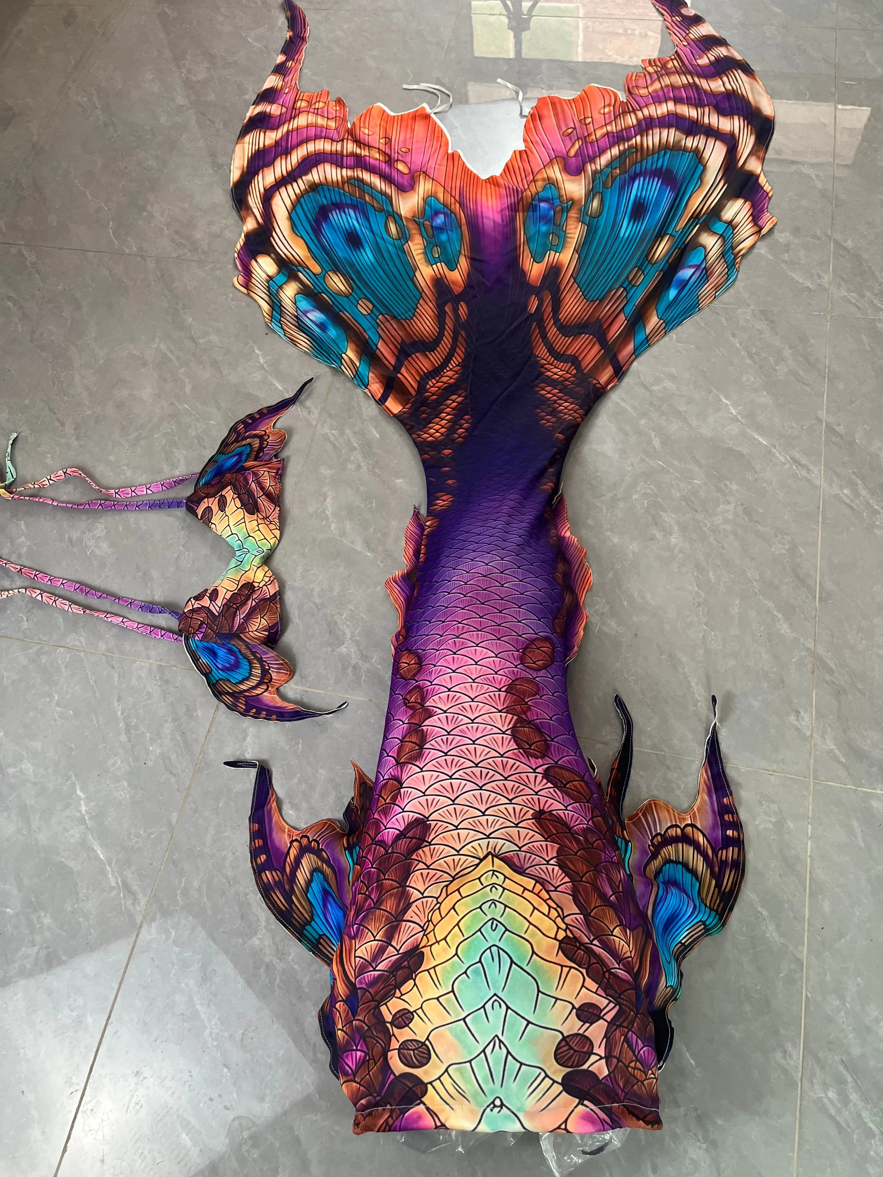 New European And American Style Mermaid Large Fishtail Swimsuit For Beach Vacation, Tourism, And Freediving Photography