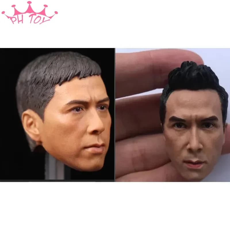 Donnie Yen Testa Sculpt Scala 1/6 Famoso Arte Marziale Asiatica Master Testa Intagliare Modello per 12in Maschio Action Figure Collection Giocattolo