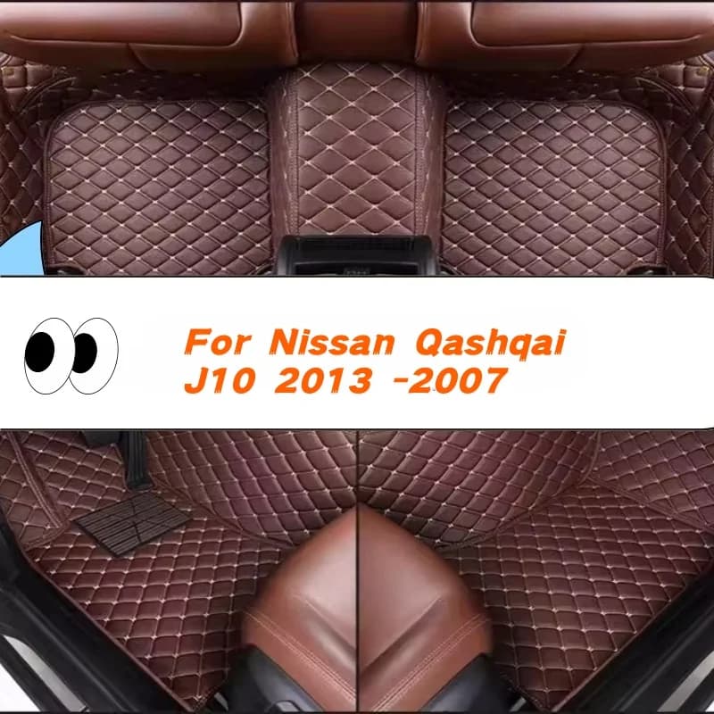 Tappetini Auto Personalizzati a Copertura Totale, Accessori Interni per Nissan Qashqai J10 2013 2012 2011 2010 2009 2008 2007