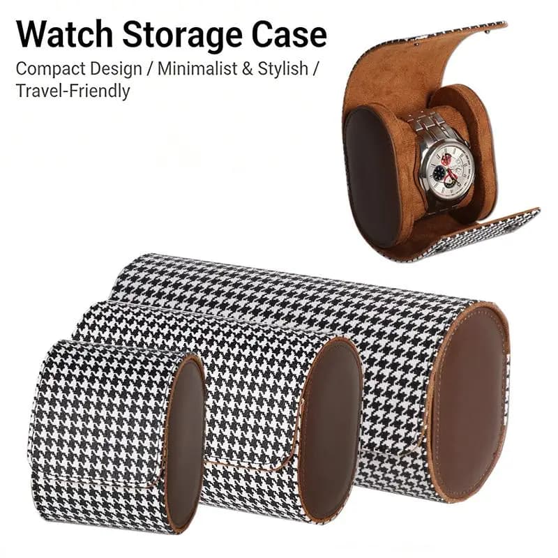 ㈅Watch Roll Travel Case-1/2/3 Slot Watch Storage And Organizer-Secure Storage With Innovative Removable Pillows & Solid Dividers