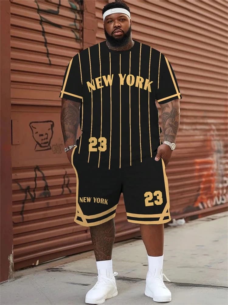 2026 Summer Collection New Men's Sets Streetwear-Inspired Plus-Size Activewear Sets Casual Comfortable Soft and Breathable
