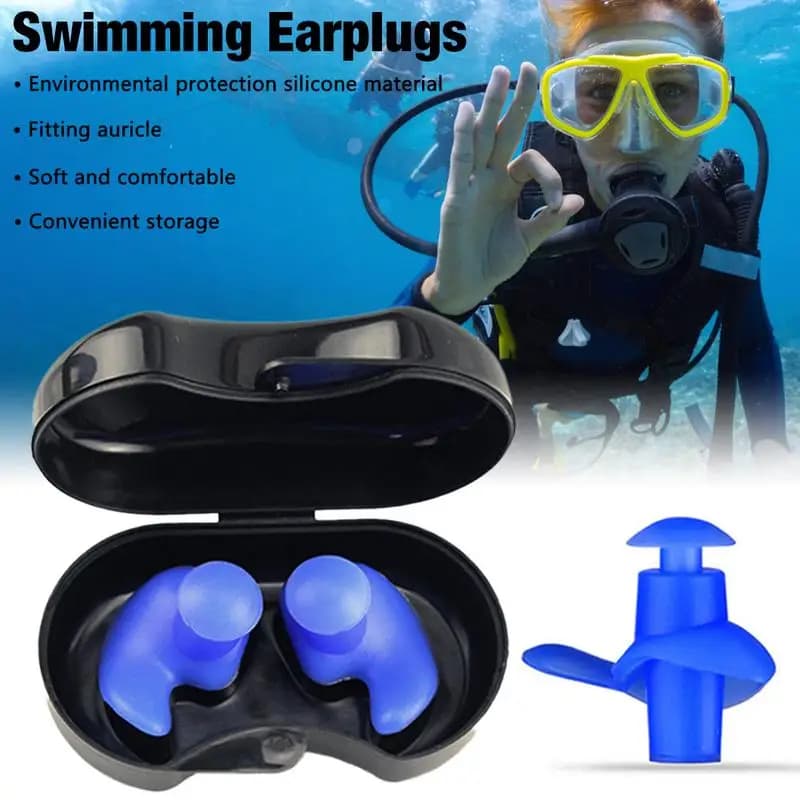 1 pair of soft ear plugs silicone ear plugs waterproof ear plugs for sports ears environmental scuba diving sports water sports pool accessories