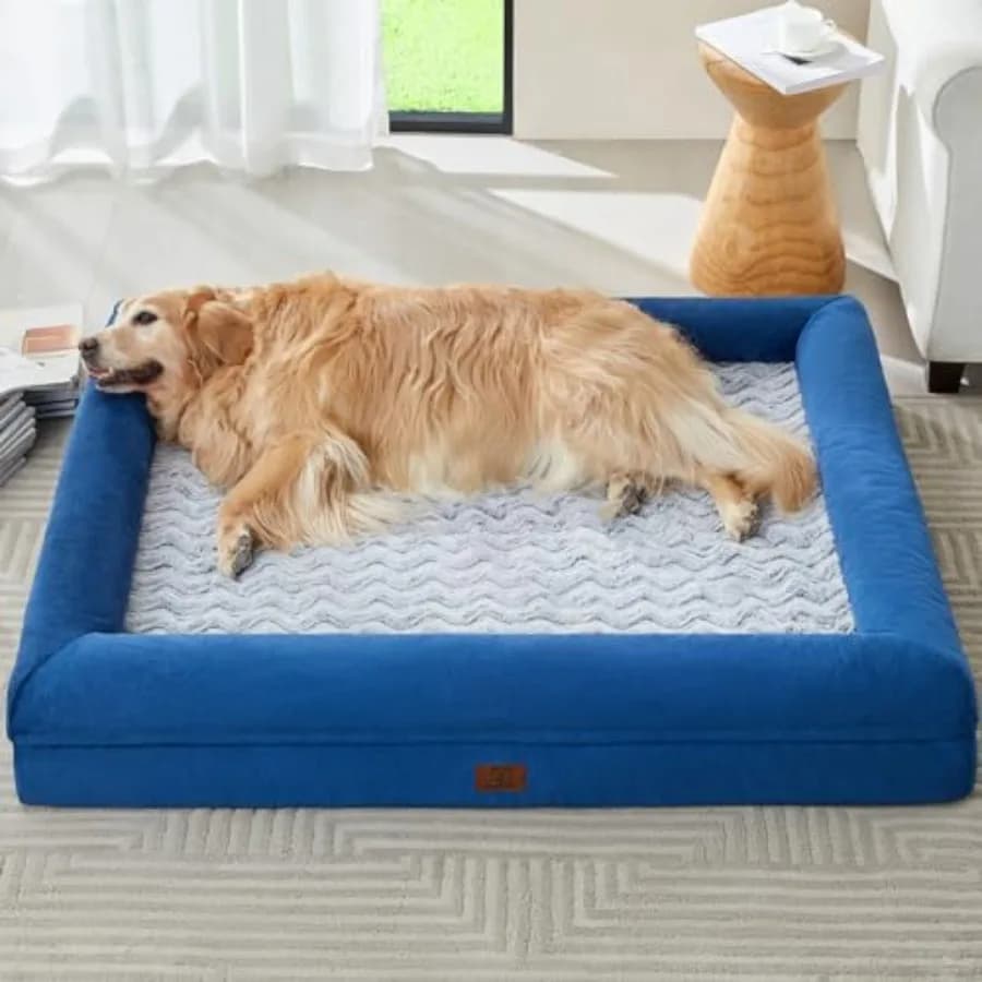 Cuccia XXL Extra Large per Cani, Lavabile, con Rivestimento Impermeabile Rimovibile, Ortopedica, Grande Divano Letto per Animali Domestici con Sponde Rinforzate