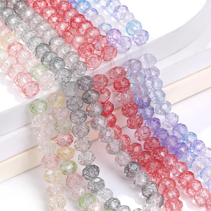 4/6/8mm Perle di vetro per cucito Gioielli fai da te Decorazione Cristalli Pietre preziose di vetro Artigianato Bracciale Collana Accessori perline
