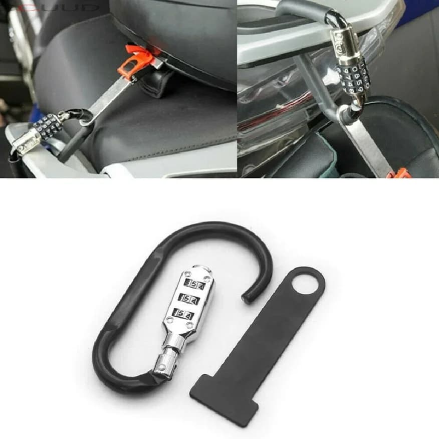 Motorcycle helmet padlock Open helmet lock + T bar for motorcycle helmet