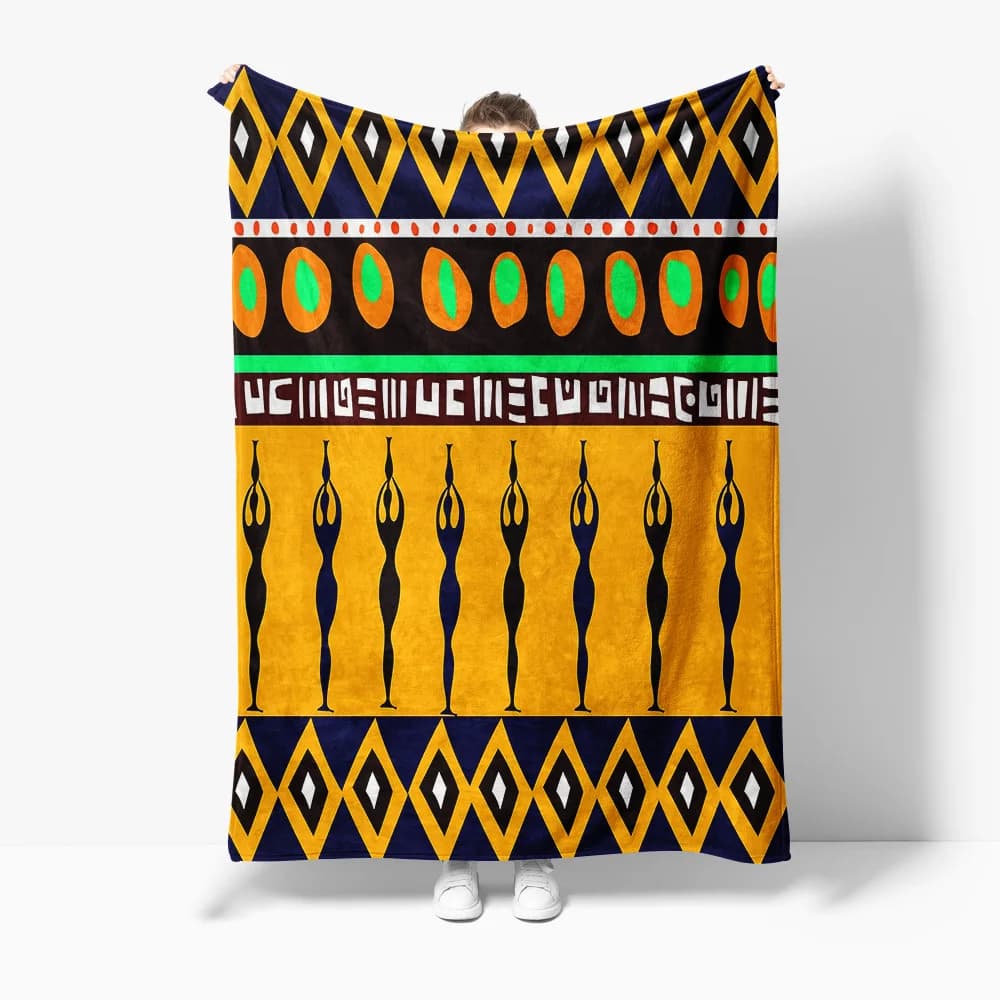 Coperta con stampa tribale africana, modello tribale, sciarpa, coperta boho, tappeto shaggy, decorazioni per la casa, copridivano, regalo per le donne