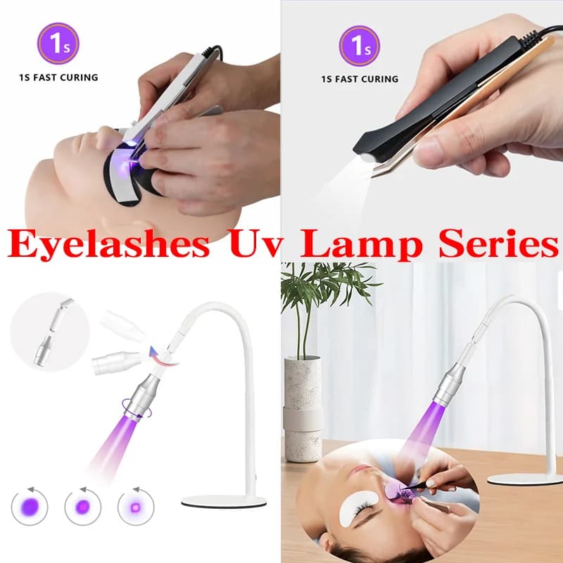 Light lamp purple/white tool for extension eyelashes LED glue UV lamp for curing lamp for extension eyelashes 5W floor and tweezers lamp uv 395nm