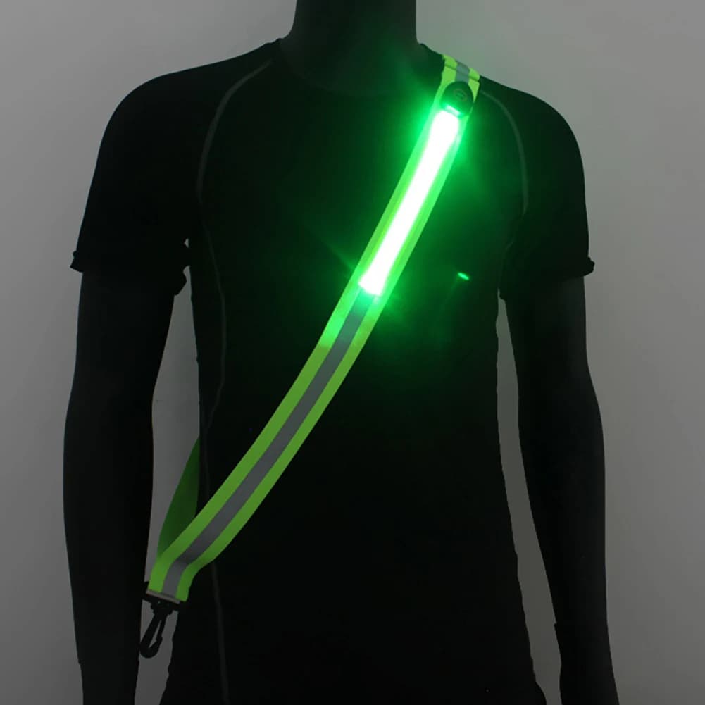 Rechargeable LED reflective belt USB reflective walking equipment LED reflective belt for cycling night running Jogging Walking